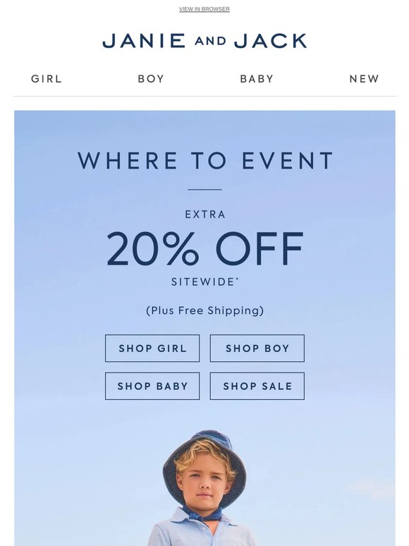 Reel in an extra 20% off sitewide