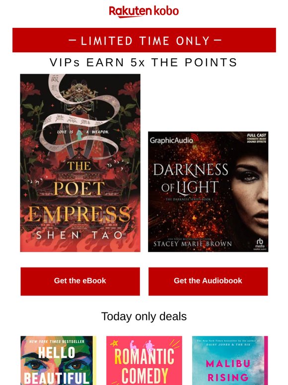 Today-only book deals starting from $1.99