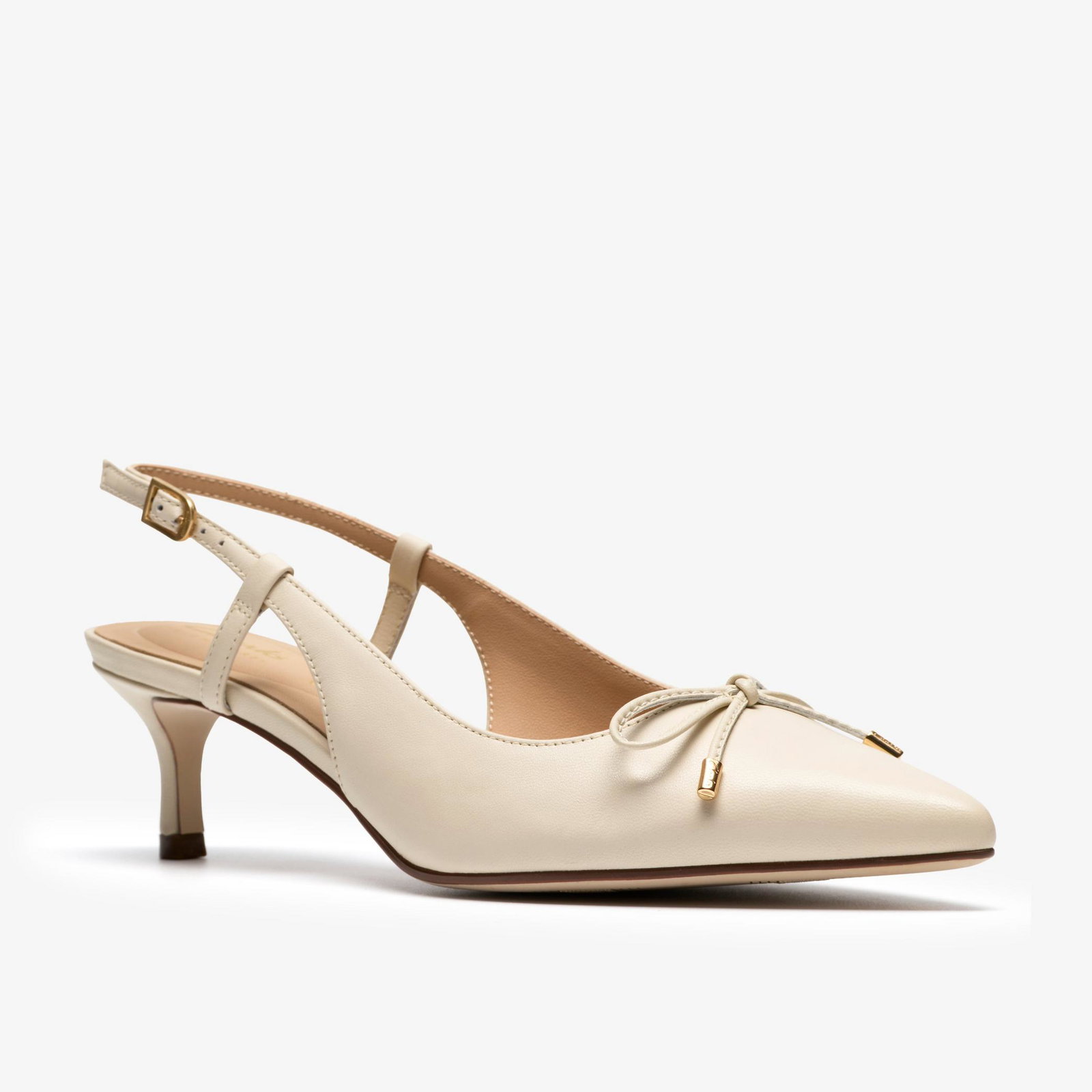 Shop Zarey Bow Cream Leather