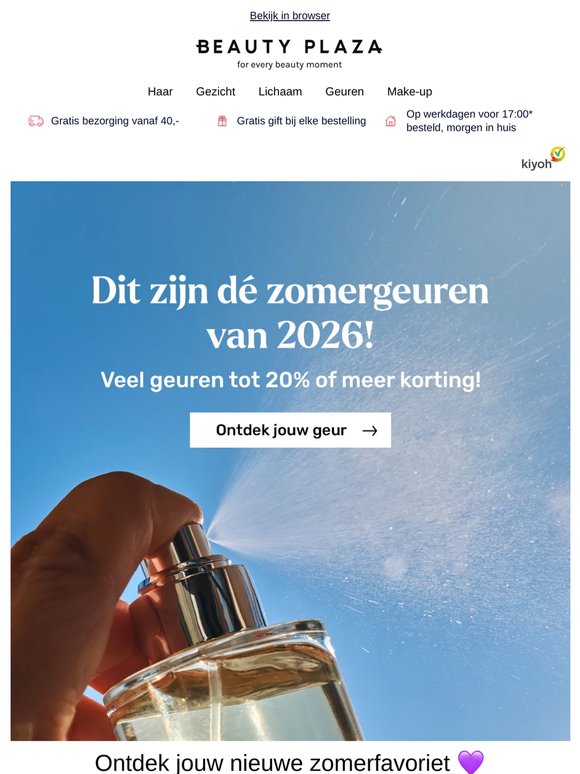 ☀️Veel nieuwe zomergeuren tot 20% korting!