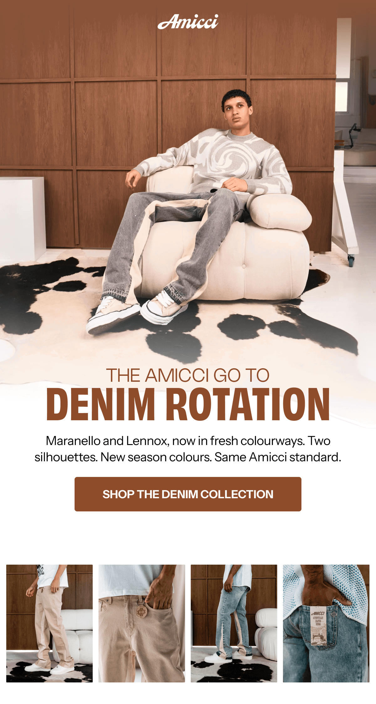 The Amicci go to denim rotation
