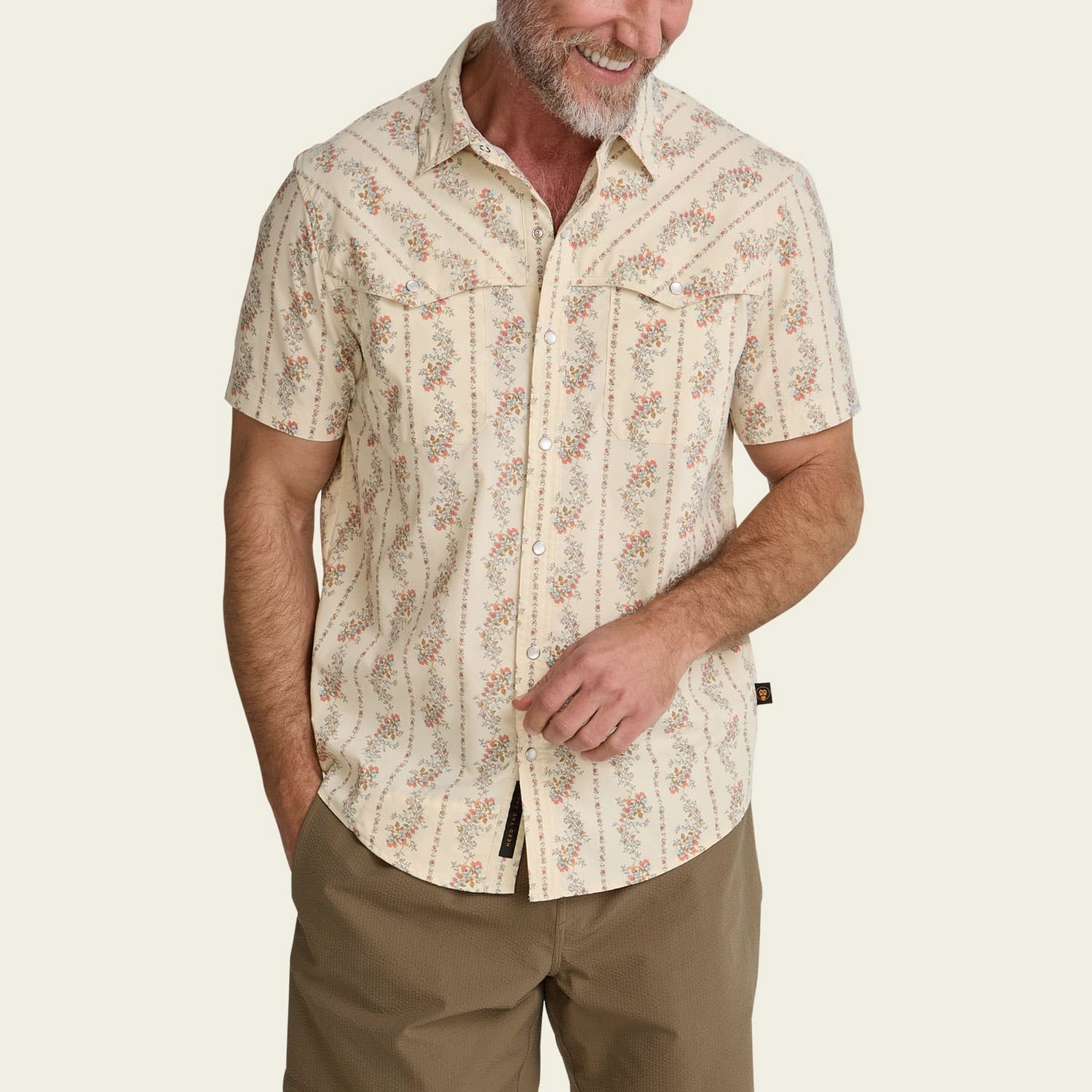 Howler Brothers Open Country Tech Shirt - Grampa's Curtains Natural