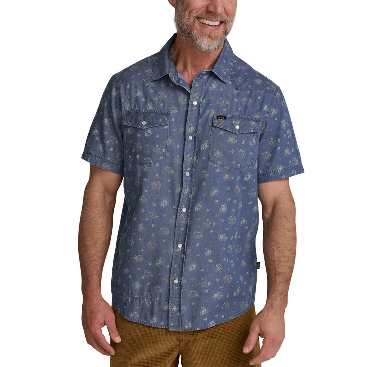 Howler Brothers H Bar B Snapshirt - Bouquets Washed Indigo
