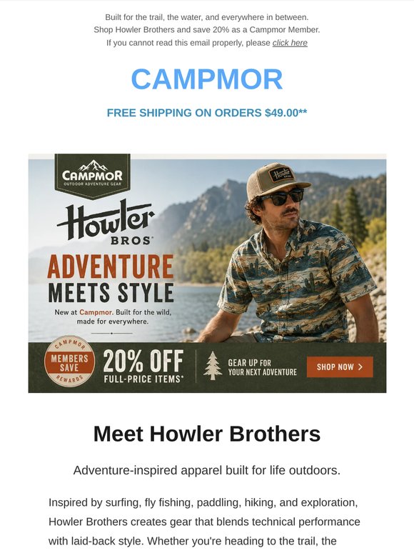 Howler Brothers Has Arrived at Campmor 🤠 Adventure Meets Style
