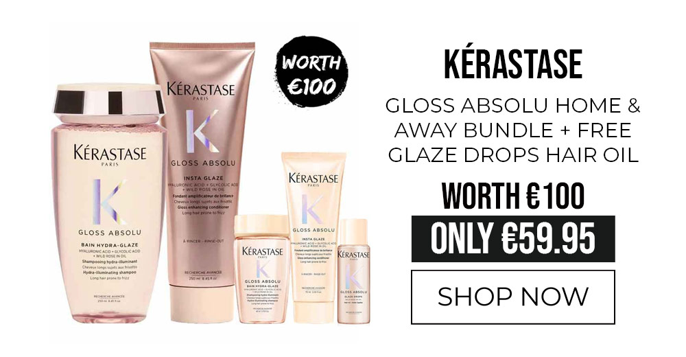 Kérastase Gloss Absolu Home & Away Bundle + FREE Glaze Drops Hair Oil