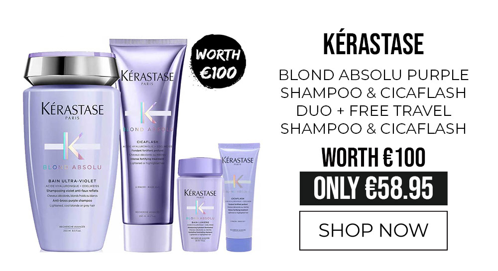 Kérastase Blond Absolu Purple Shampoo & Cicaflash Duo + FREE Travel Shampoo & Cicaflash