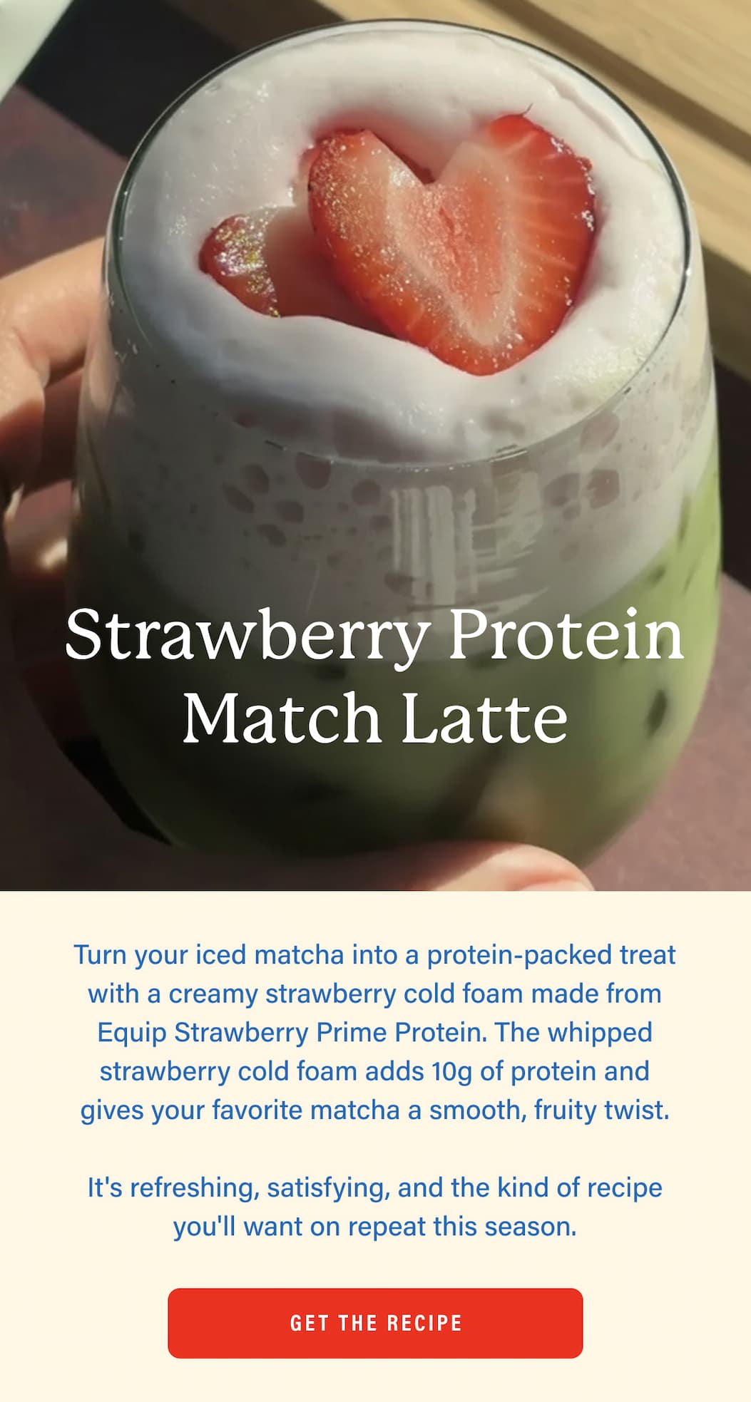Strawberry Protein Matcha Latte