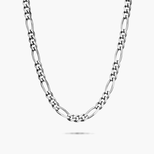 STERLING SILVER FIGARO CHAIN