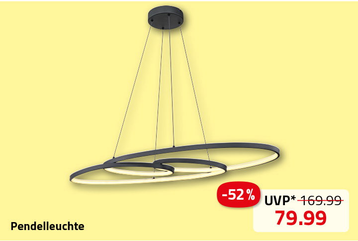 LED-Pendelleuchte - schwarz matt - Memoryfunktion - 120 cm