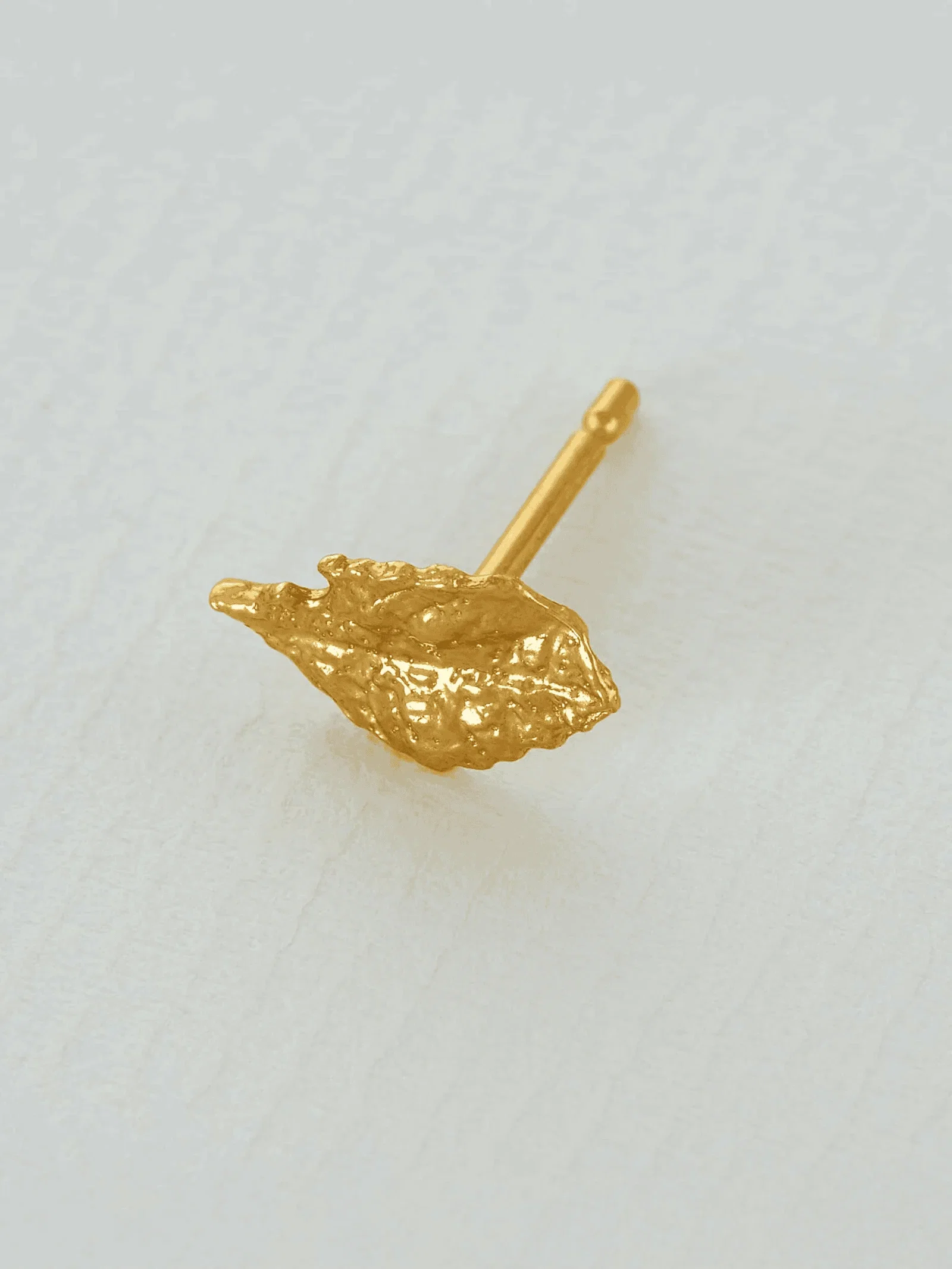 Mint Leaf Single Stud Earring