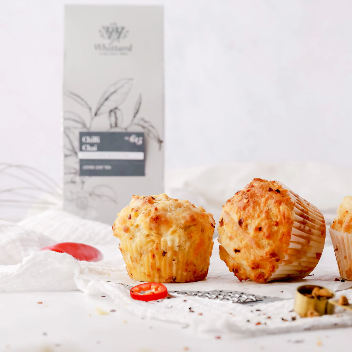 image of chilli chai and cheese muffins