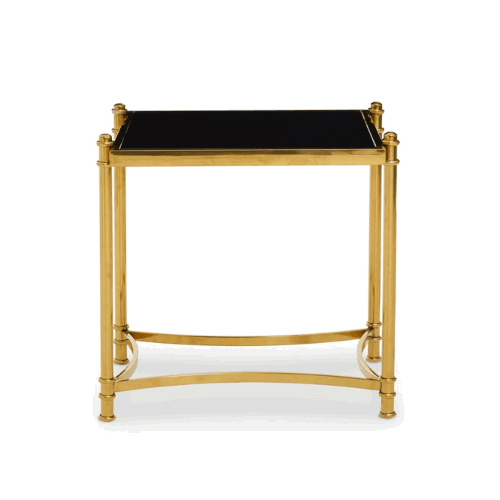 Ackley Side Table - Black & Gold