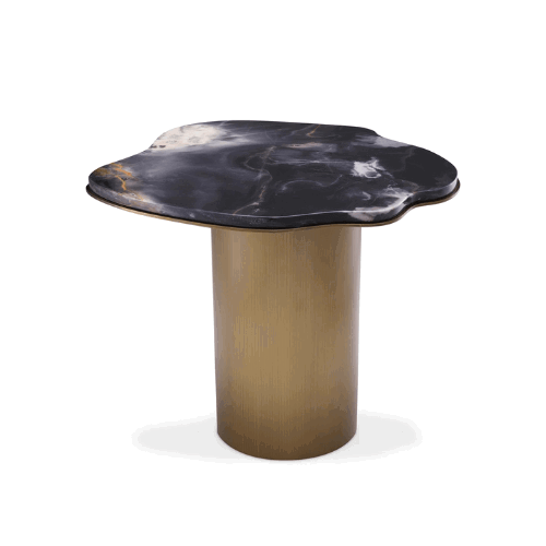 Shapiro Side Table - Black Marble