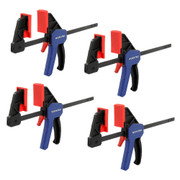 WORKPRO WP232034 100mm (4") Quick Release Mini Bar Clamps - Pack of 4