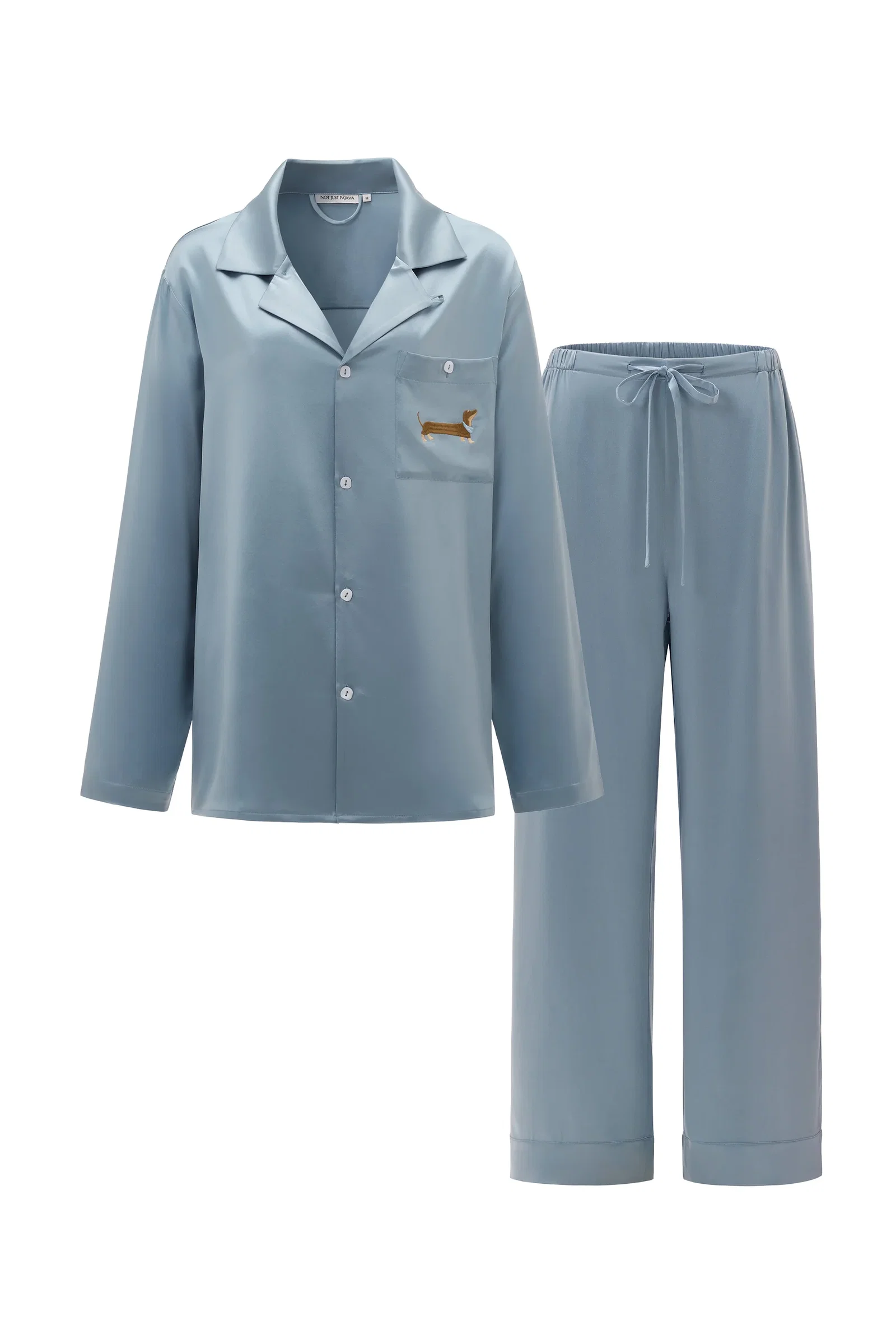 Puppy Edition Men's Dachshund Charm Silk Lounge Set