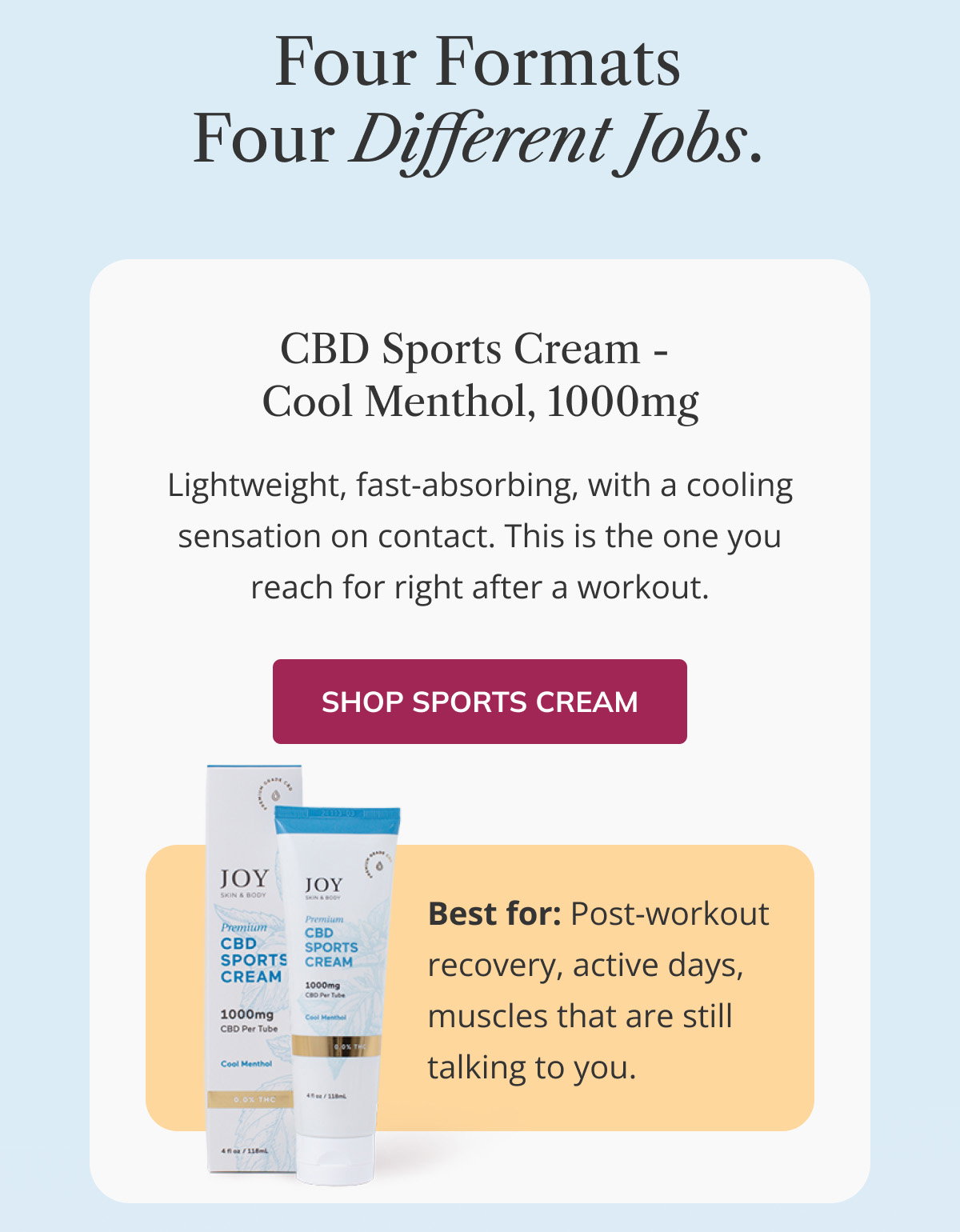 Shop Sports Cream