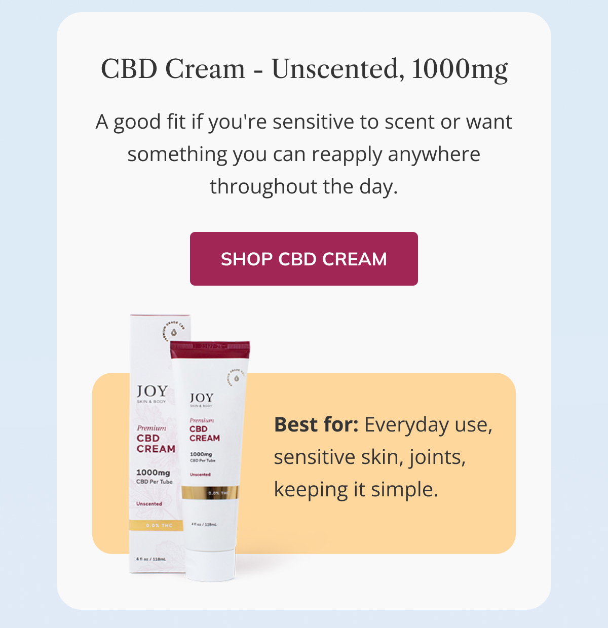 Shop CBD Cream