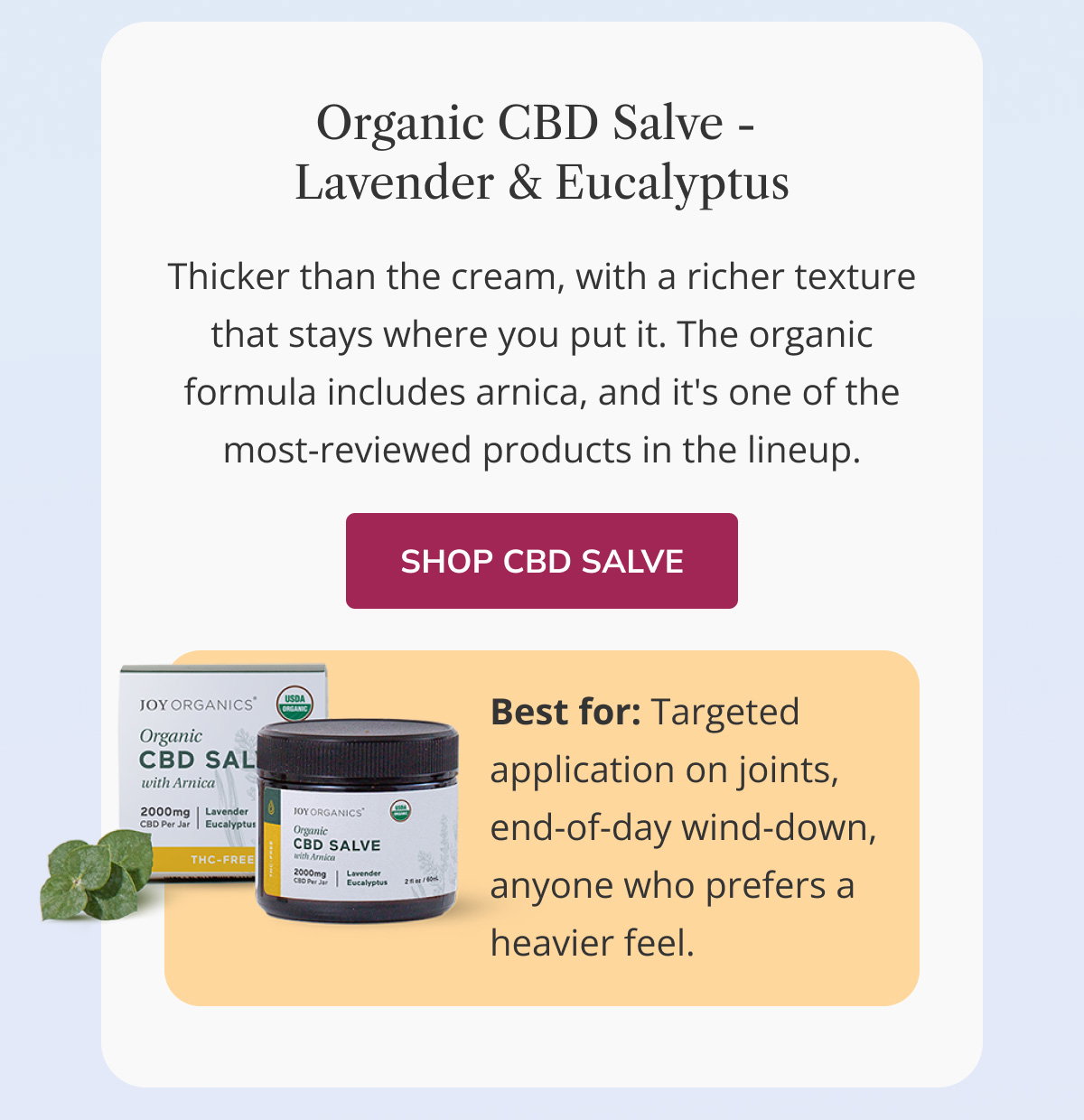 Shop CBD Salve