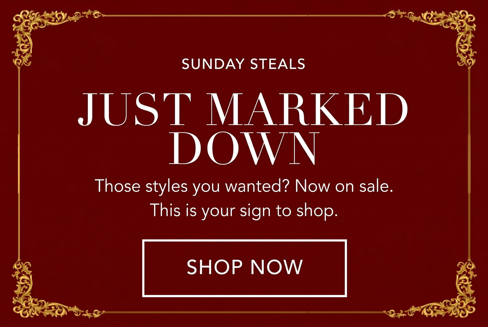 Sunday Steals [Shop Now]