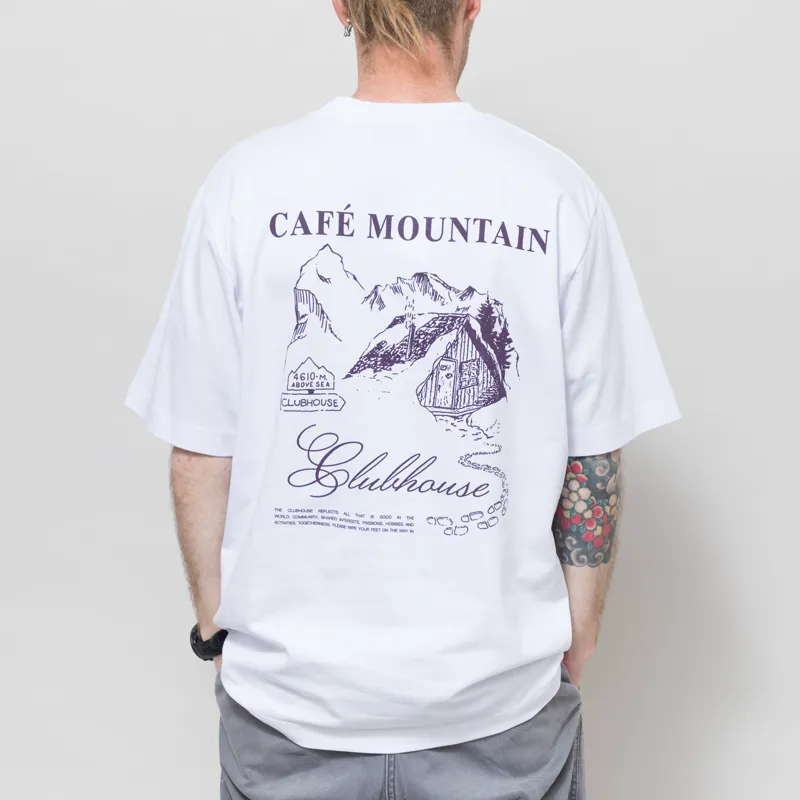 Cafe Mountain Refuge T Shirt White