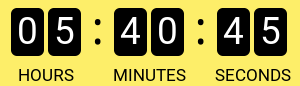 Time counting down to midnight 8th June