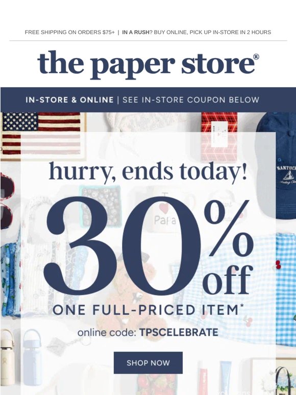 Final hours: take 30% off!
