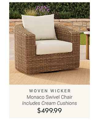 Monaco Swivel Chair Includes Cream Cushions