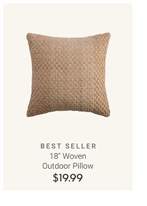 18" Woven Outdoor Pillow