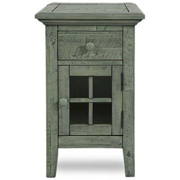 Rustic Shores Accent Table with Charging Station and Storage