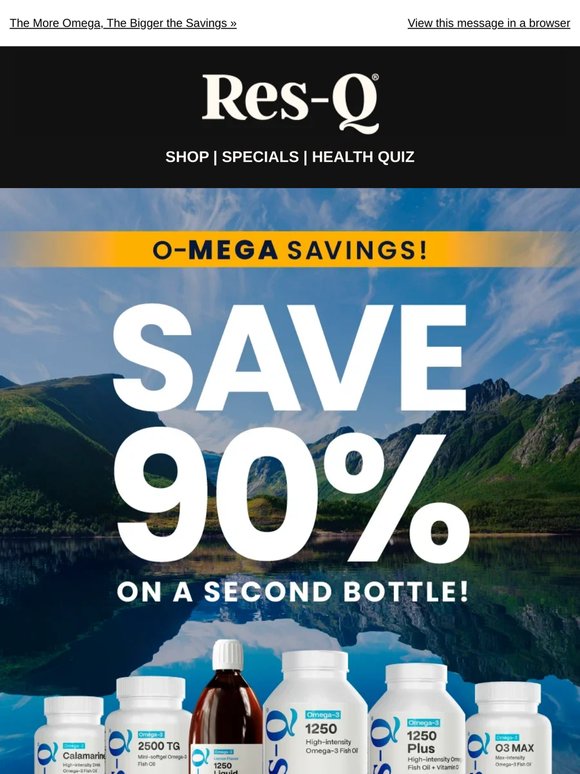 Omega-3 Lovers… Your 2nd Bottle is 90% OFF 🐟