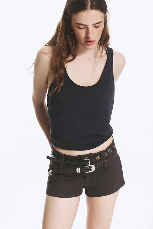 DOUBLE LOOP MINI SHORTS