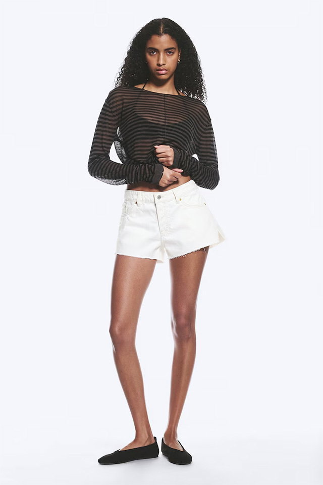 BITE LOW RISE MINI DENIM SHORTS