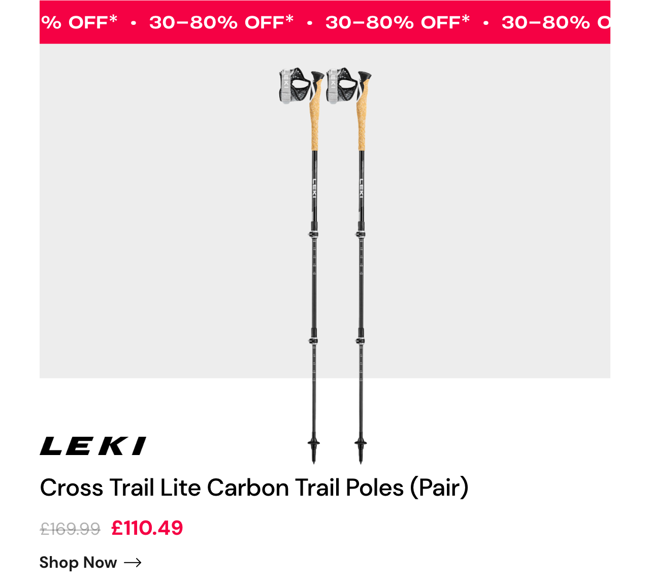 Leki Cross Trail Lite Carbon Trail Poles (Pair)