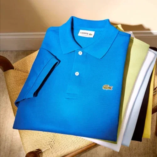 stack of mens polo shirts