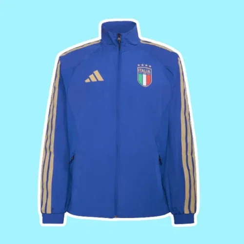 blue adidas soccer jacket team Italy