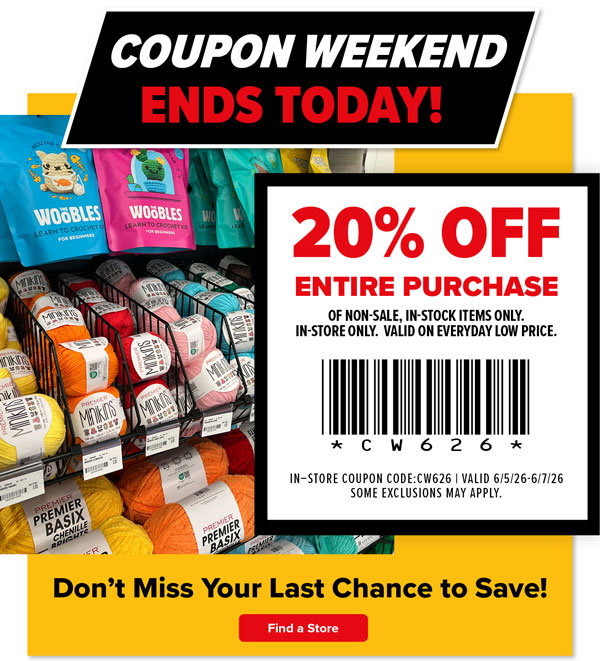 Coupon Weekend Ends TODAY 20% Off Entire Purchase