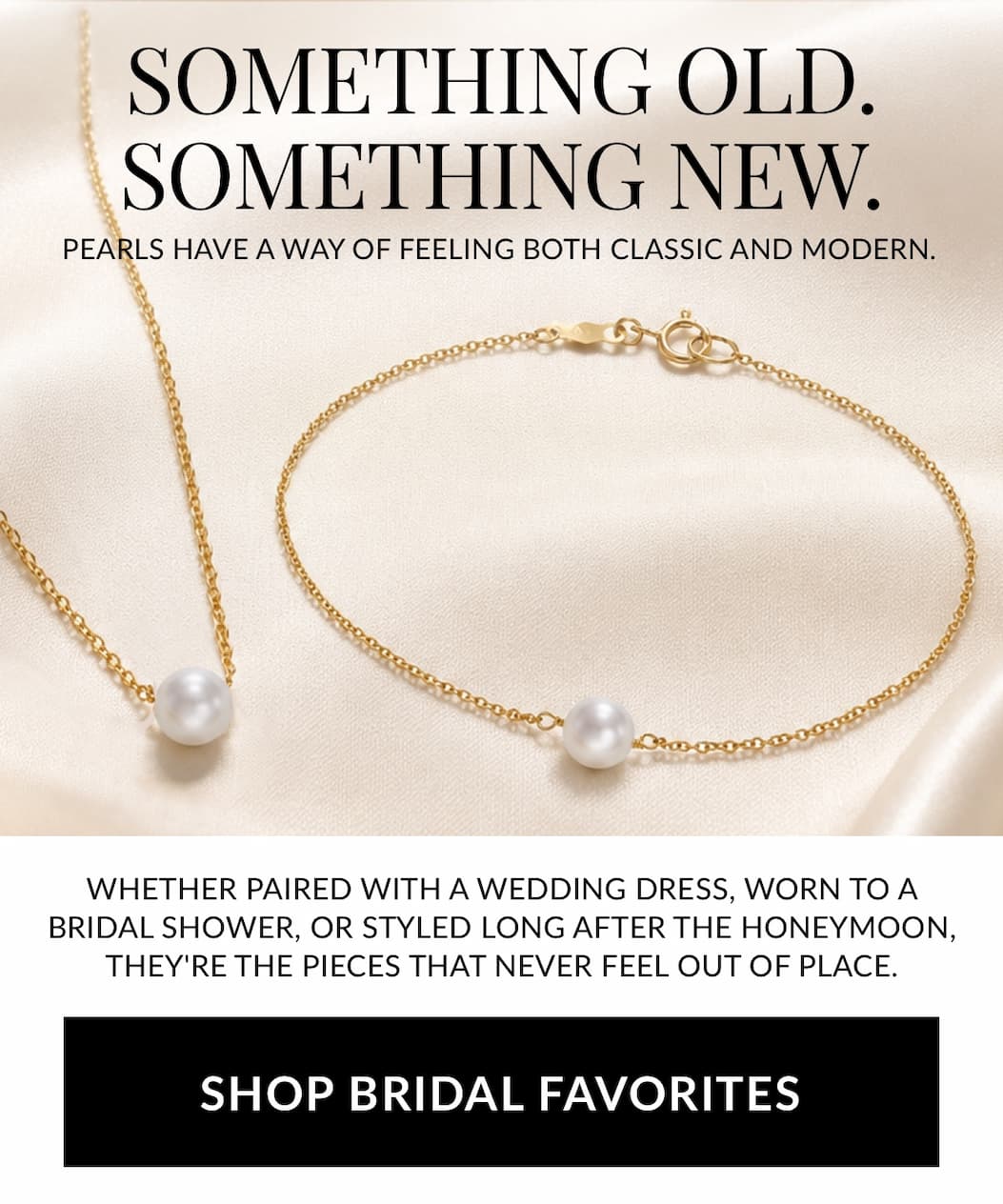 pearl pendant and bracelet on a neutral background