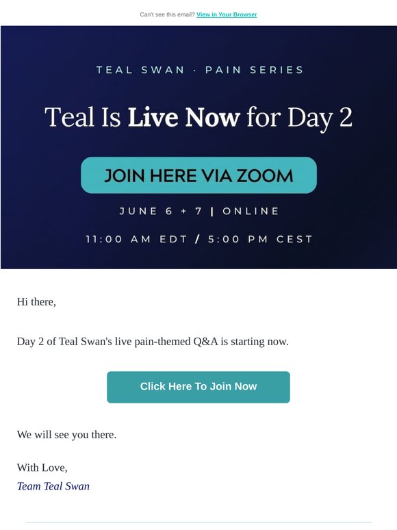 Teal is live now!
