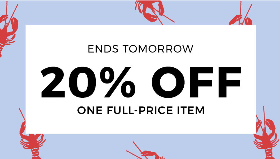20% OFF One Full-Price Item