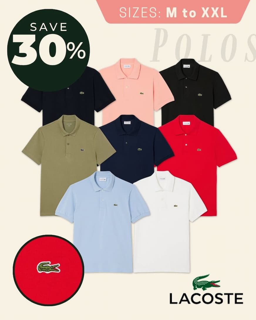 Lacoste Mens 2026 Classic Fit L.12.12 Lightweight Breathable Polo Shirt