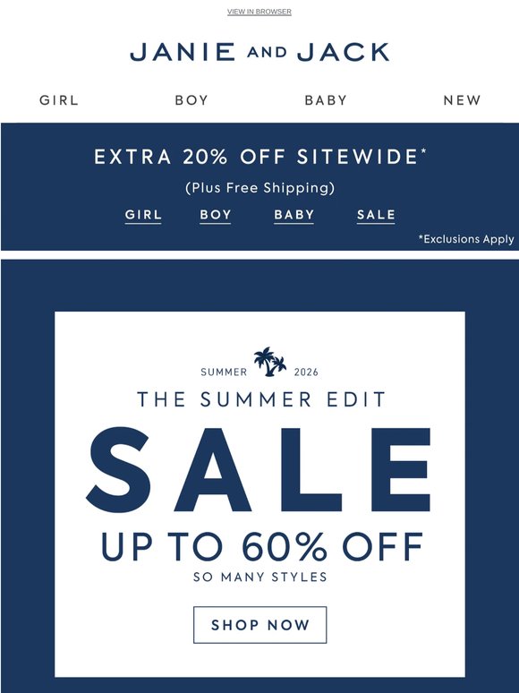 You get it all: up to 60% off + extra 20% off