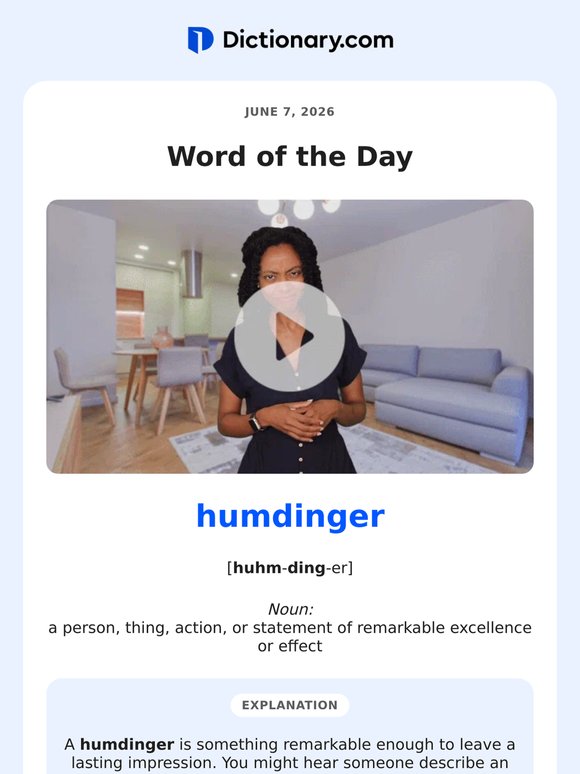 What a "Humdinger"!