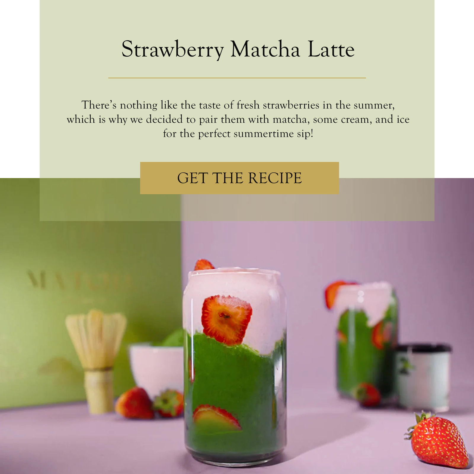 Strawberry Matcha Latte