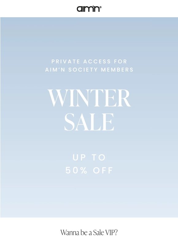 Wanna be a Winter Sale VIP? 🩷