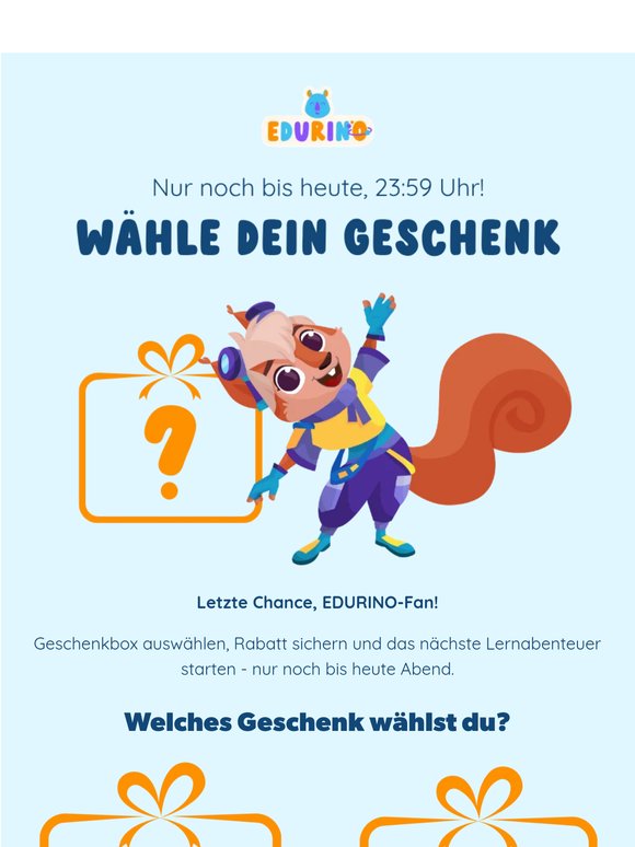 Letzte Chance auf dein Geschenk