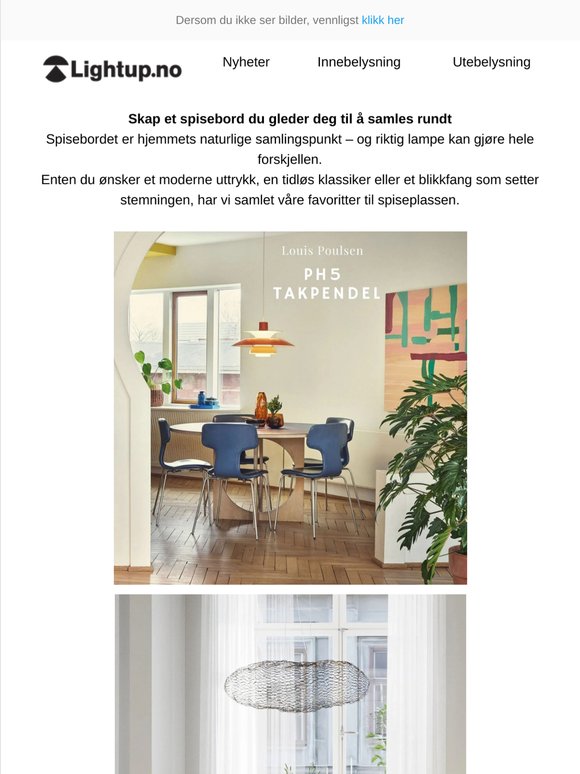 Lampene som løfter spiseplassen ✨