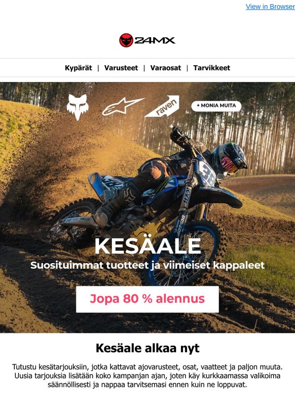 Kesäale on täällä – säästä jopa 80 %