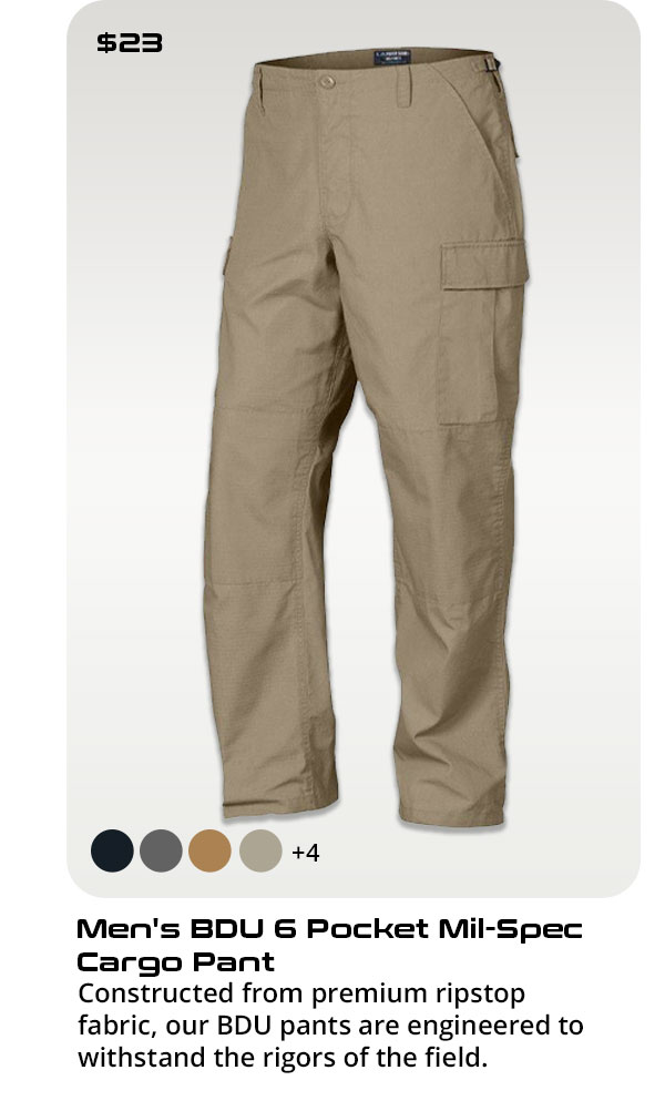 LAPG Men's BDU 6 Pocket Mil-Spec Cargo Pant