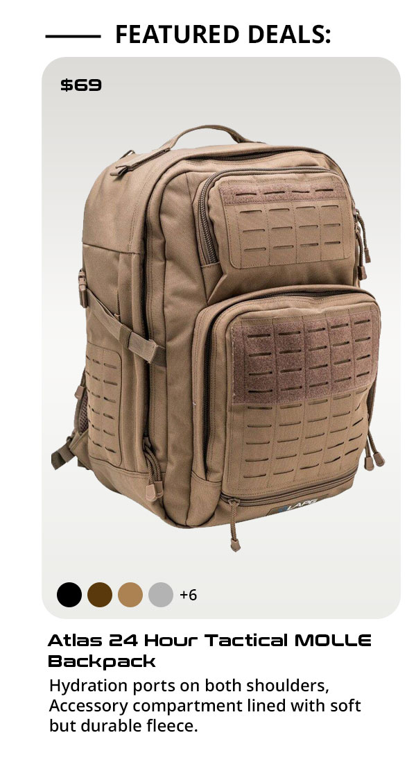 LA Police Gear Atlas 24 Hour Tactical MOLLE Backpack