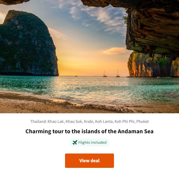 Charming tour to the islands of the Andaman Sea